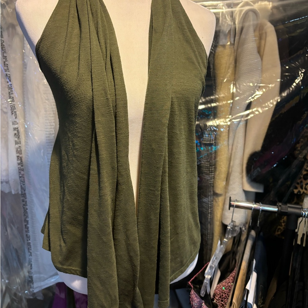 Daytrip Olive Green crochet back vest